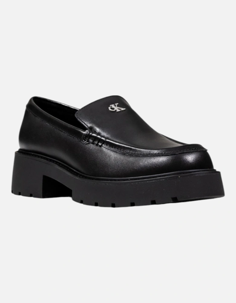 Lace Up Wool Slip-On Shoes Women - Black Lace Up Shoes