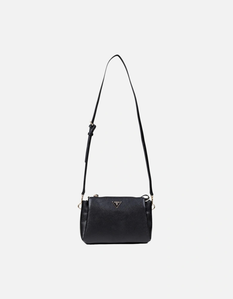 Shoulder Bag with Front Pockets and Zip Fastening Women - Black