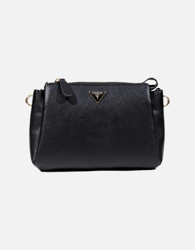 Shoulder Bag with Front Pockets and Zip Fastening Women - Black