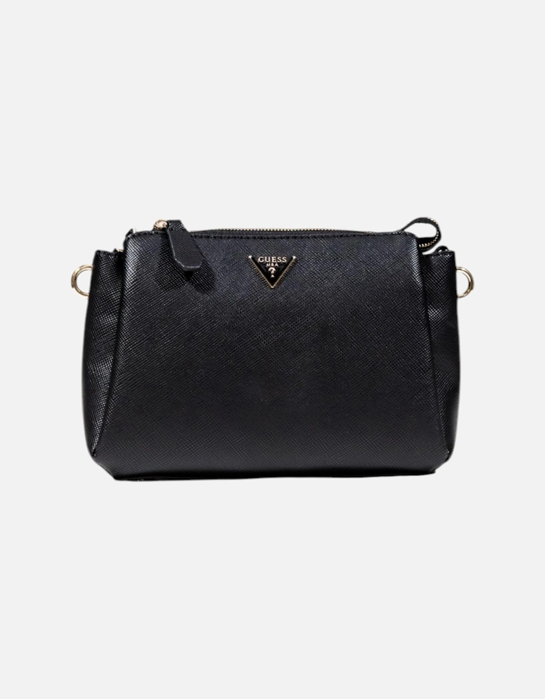 Shoulder Bag with Front Pockets and Zip Fastening Women - Black