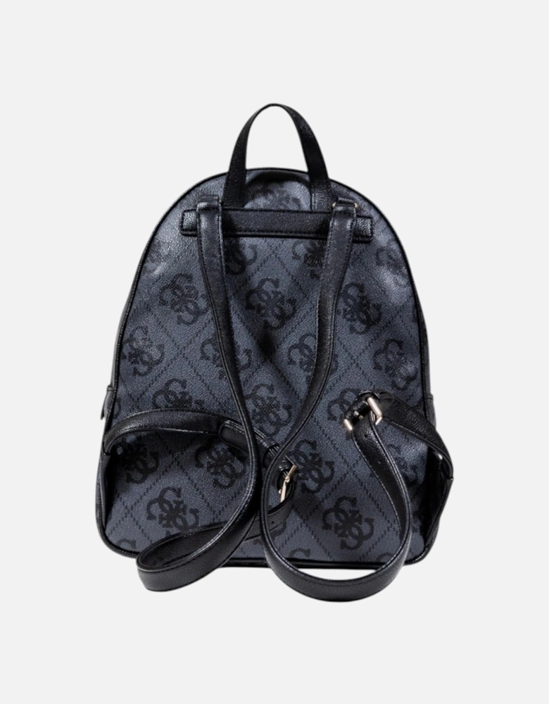 Printed Rucksack with Zip Fastening and Pockets Women - Black Bags