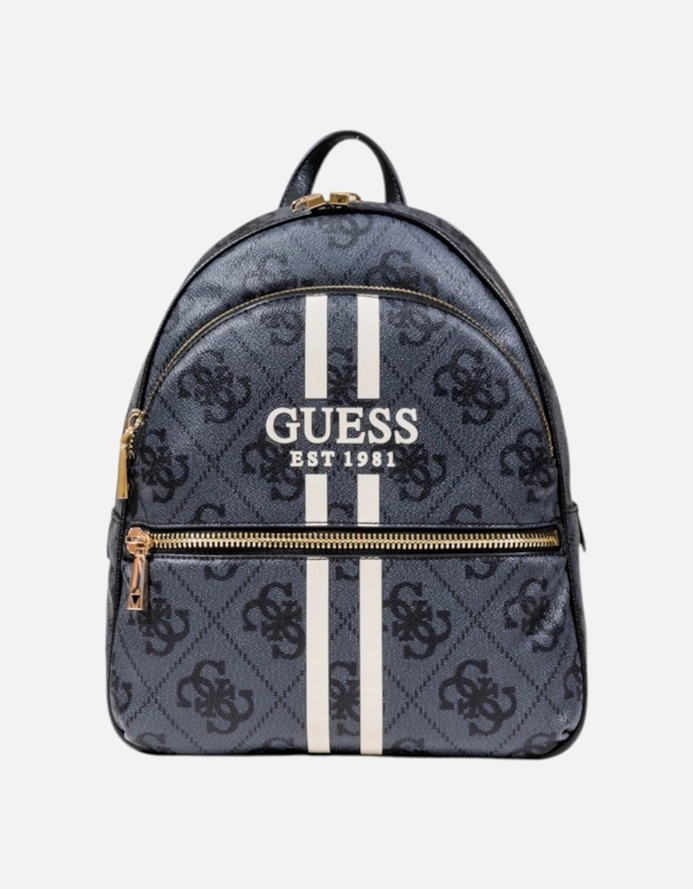 Printed Rucksack with Zip Fastening and Pockets Women - Black Bags