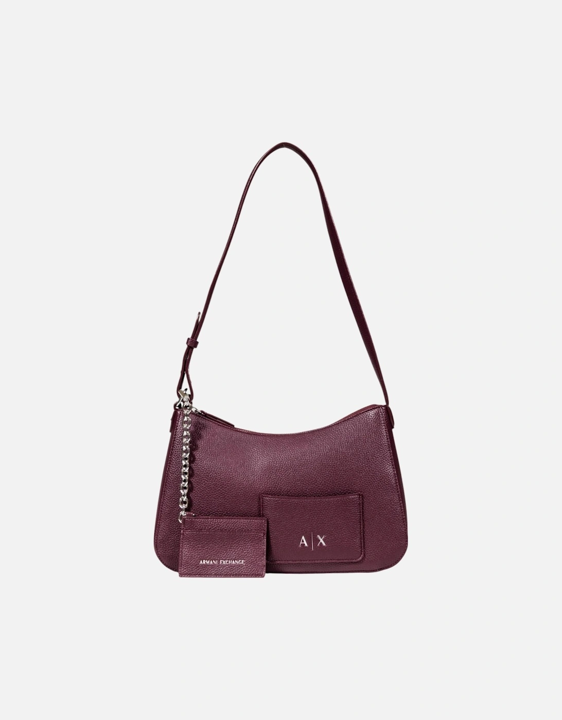 Armani Exchange Women's Red Handbag With Zip And Inside Pockets - Bordeaux Bags - Size: One Size