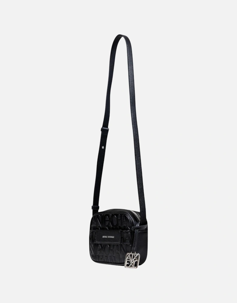 Polyester Shoulder Bag with Zip Women - Black