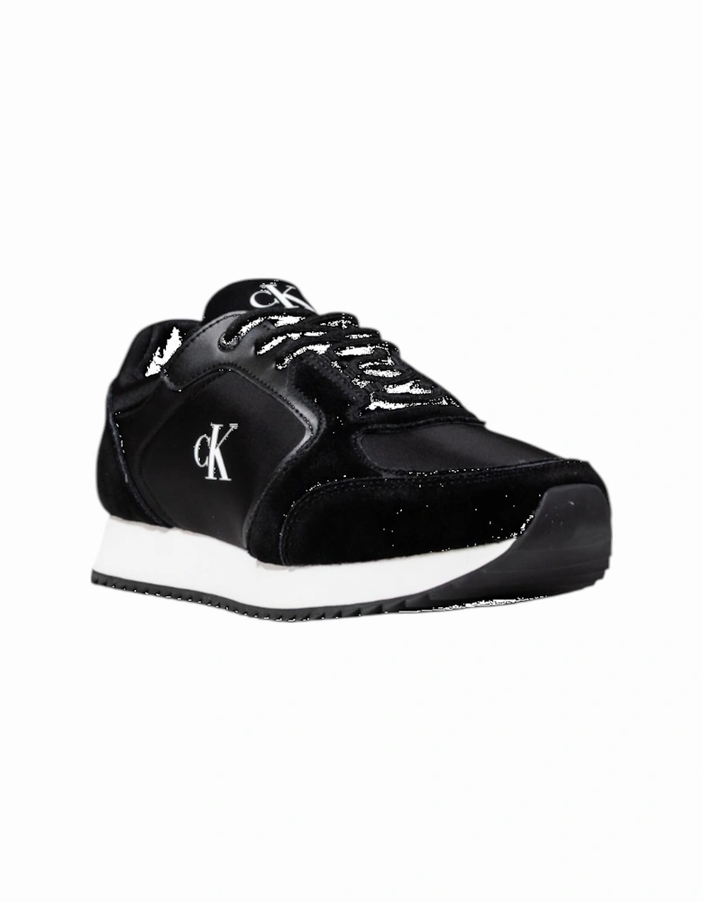 Slip-On Sporty Sneakers with Laces Women - Black