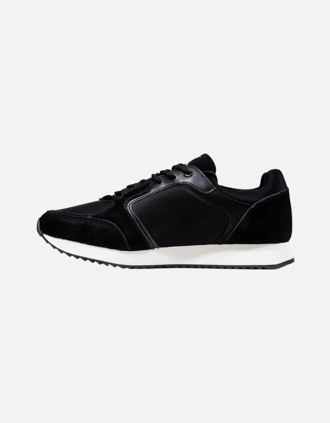 Slip-On Sporty Sneakers with Laces Women - Black