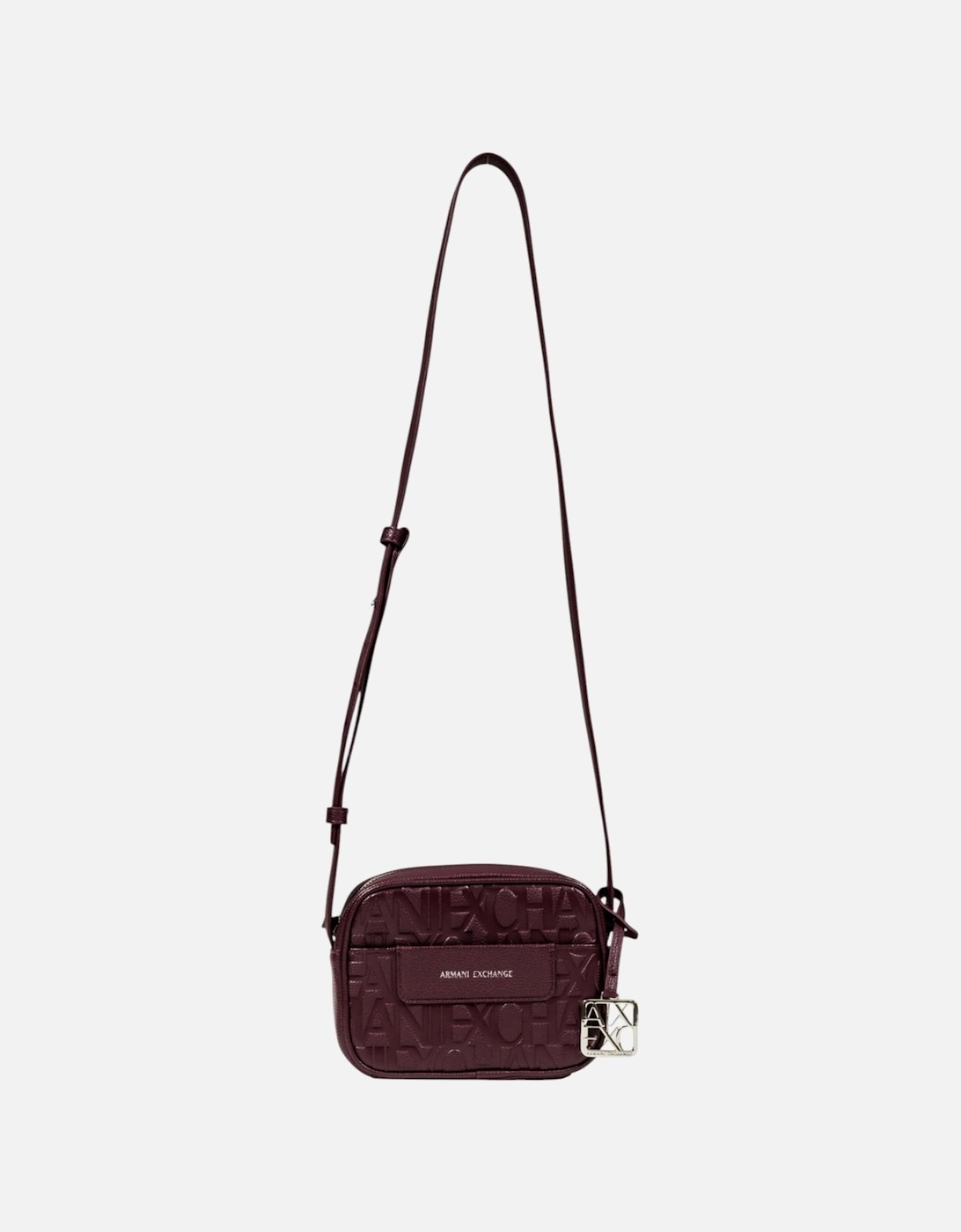 Armani Exchange Women's Red Shoulder Bag With Zip And Inside Pockets - Bordeaux - Size: One Size
