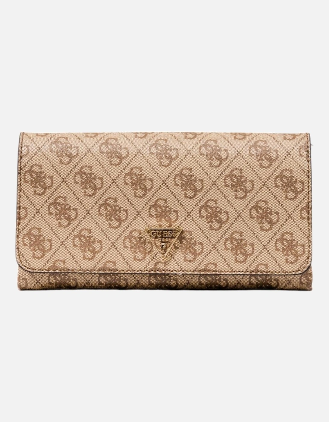 Printed Shoulder Bag with Automatic Button Fastening Women - Beige, 4 of 3