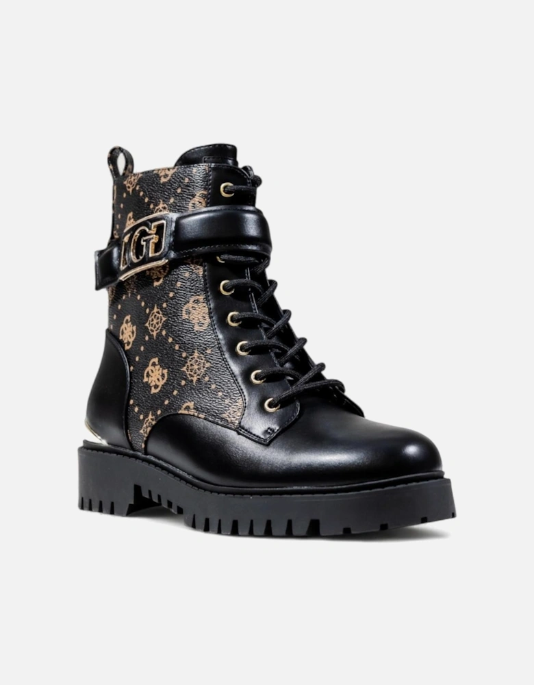 Ankle Print Lace-Up Boots Women - Multicolor