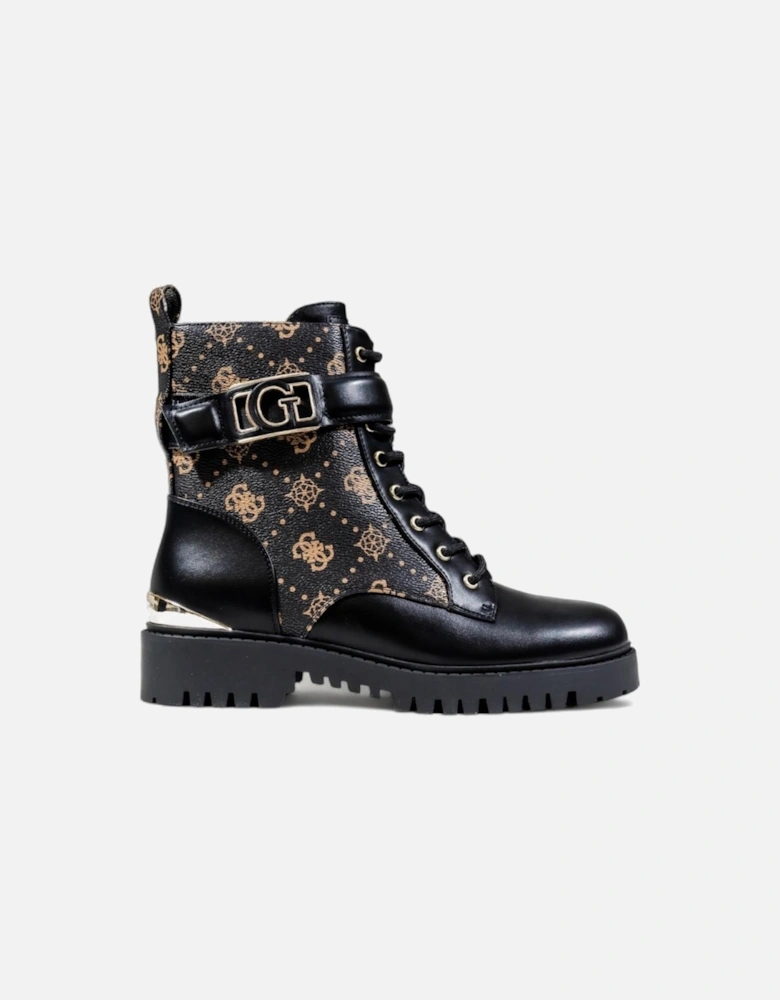 Ankle Print Lace-Up Boots Women - Multicolor