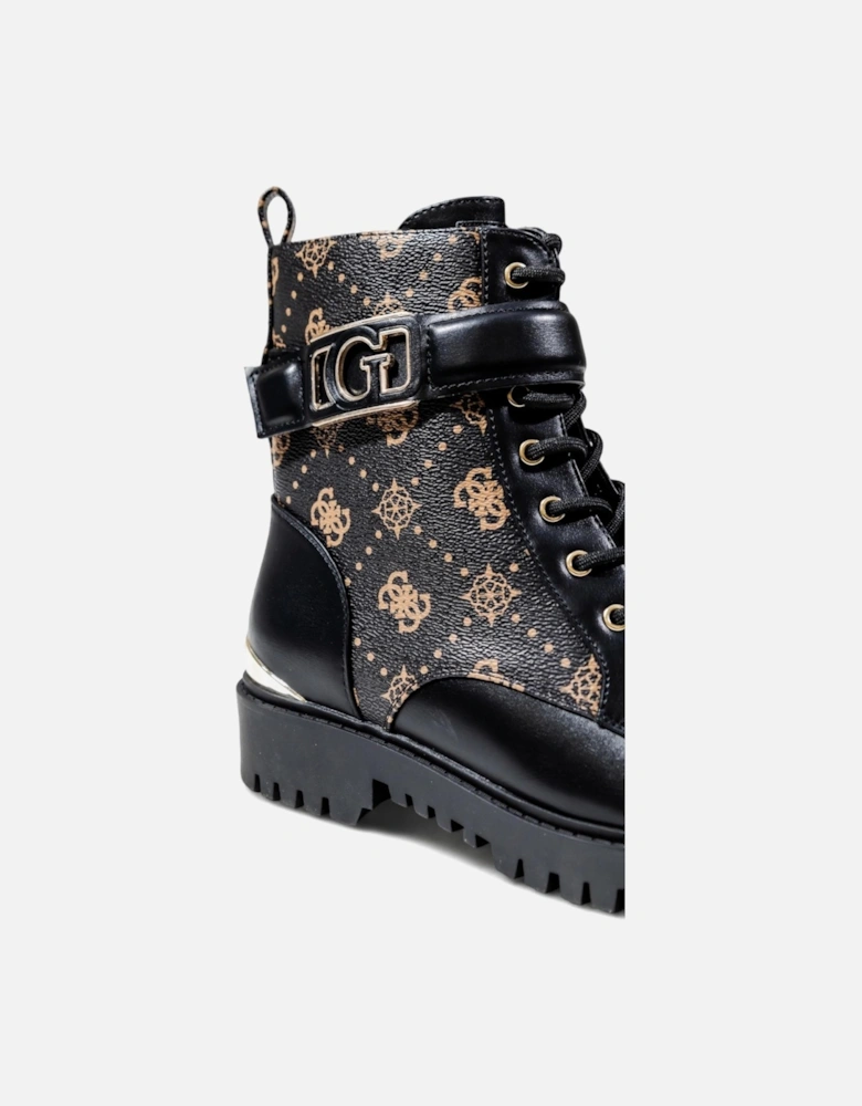 Ankle Print Lace-Up Boots Women - Multicolor