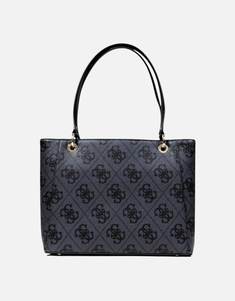 Printed Handbag with Zip Fastening Women - Grey Bags