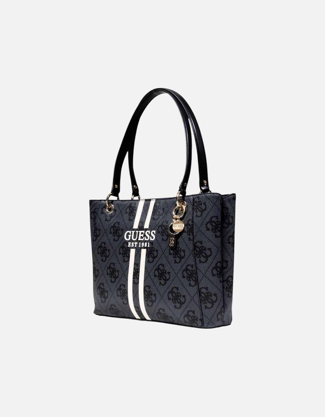 Printed Handbag with Zip Fastening Women - Grey Bags