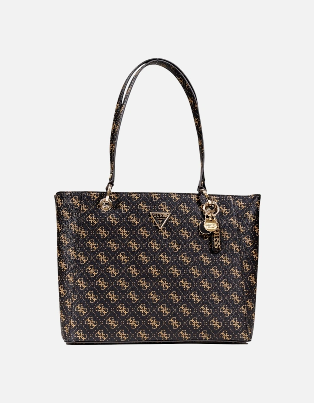 Printed Handbag with Zip and Inside Pockets Women - Brown Bags, 4 of 3