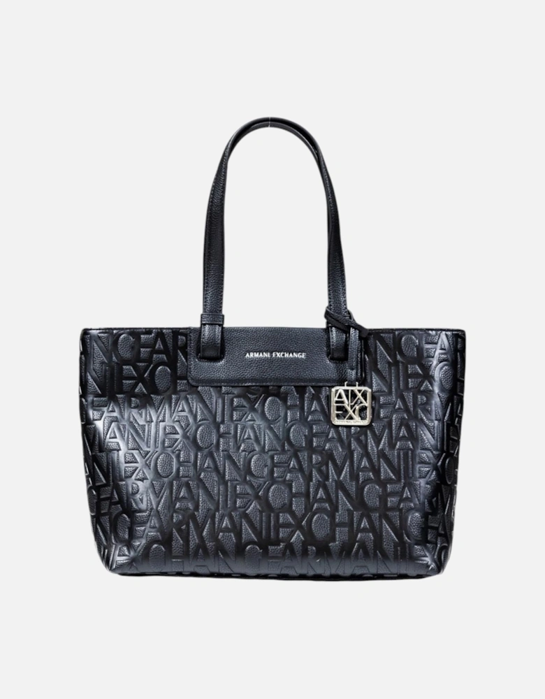 Printed Handbag with Inside Pockets Women - Black Bags