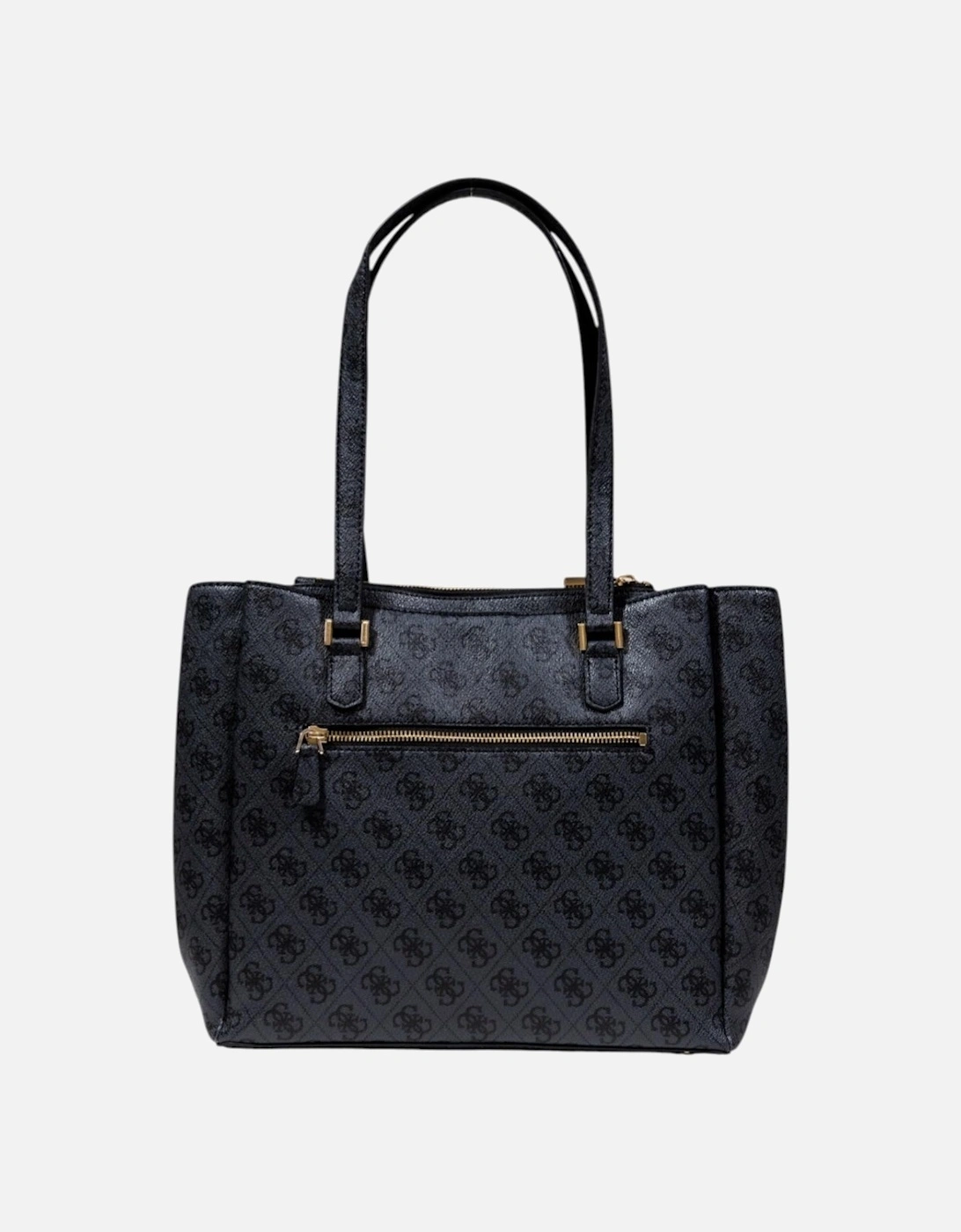 Handbag with Zip and Multiple Pockets Women - Black Bags