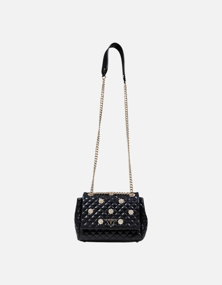 Shoulder Bag with Automatic Fastening Women - Black