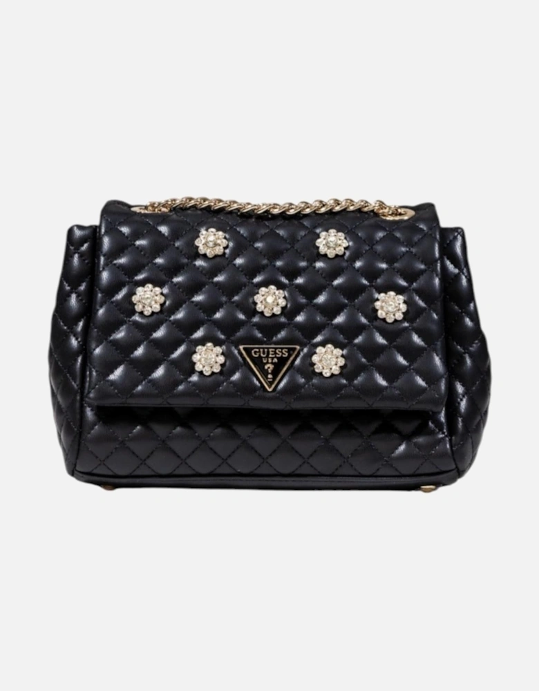 Shoulder Bag with Automatic Fastening Women - Black