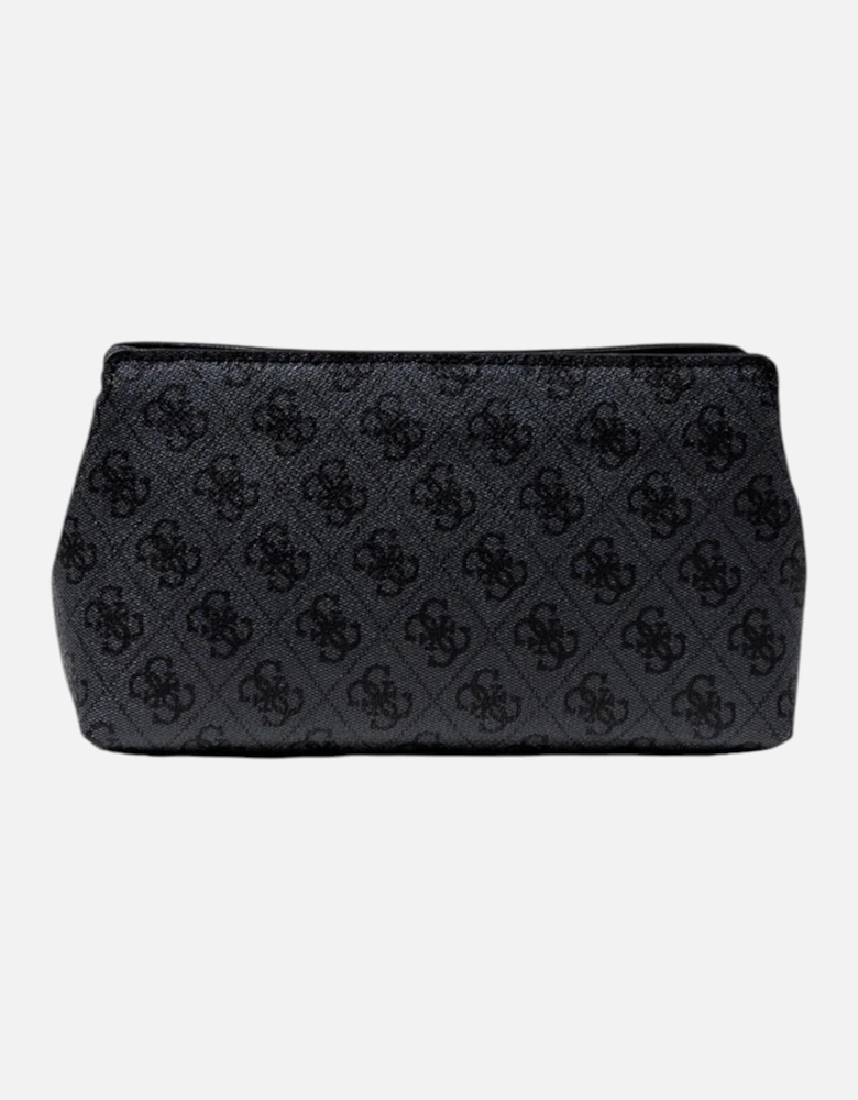Printed Shoulder Bag with Zip Fastening Women - Black