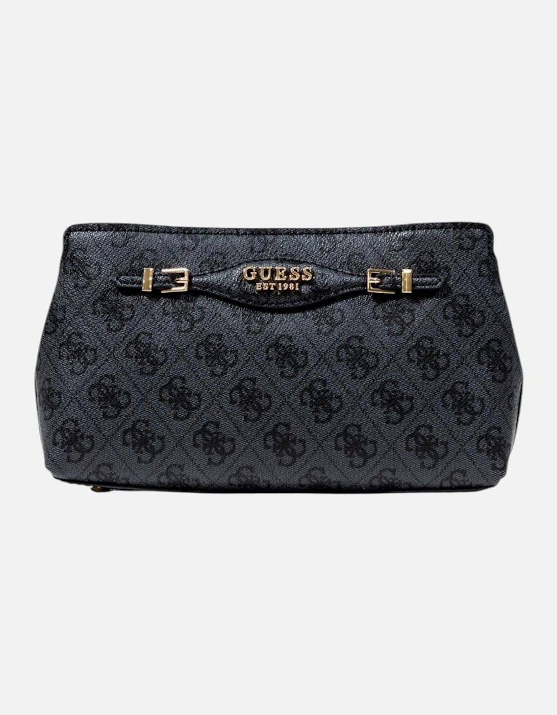 Printed Shoulder Bag with Zip Fastening Women - Black