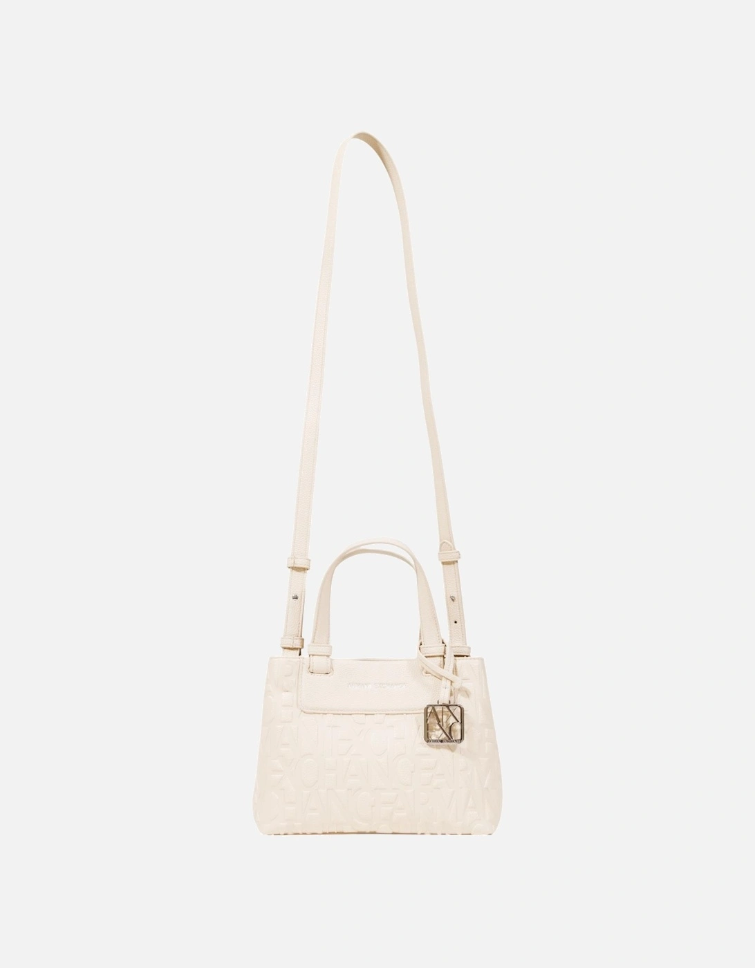 Armani Exchange Women's Cream Handbag With Shoulder Strap And Inside Pockets - Beige Bags - Size: One Size