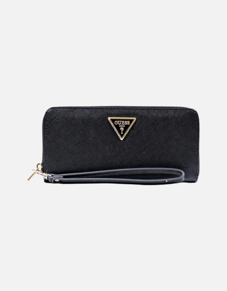 Zip-Around Wallet with Multiple Pockets Women - Black
