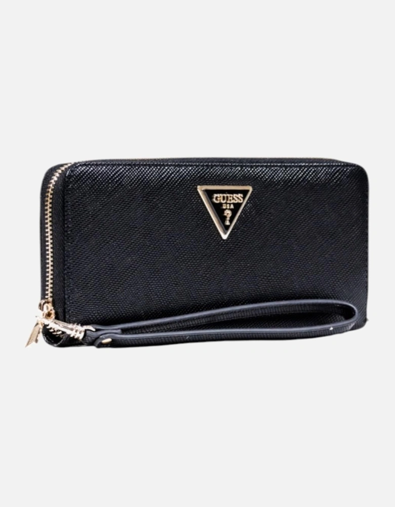 Zip-Around Wallet with Multiple Pockets Women - Black
