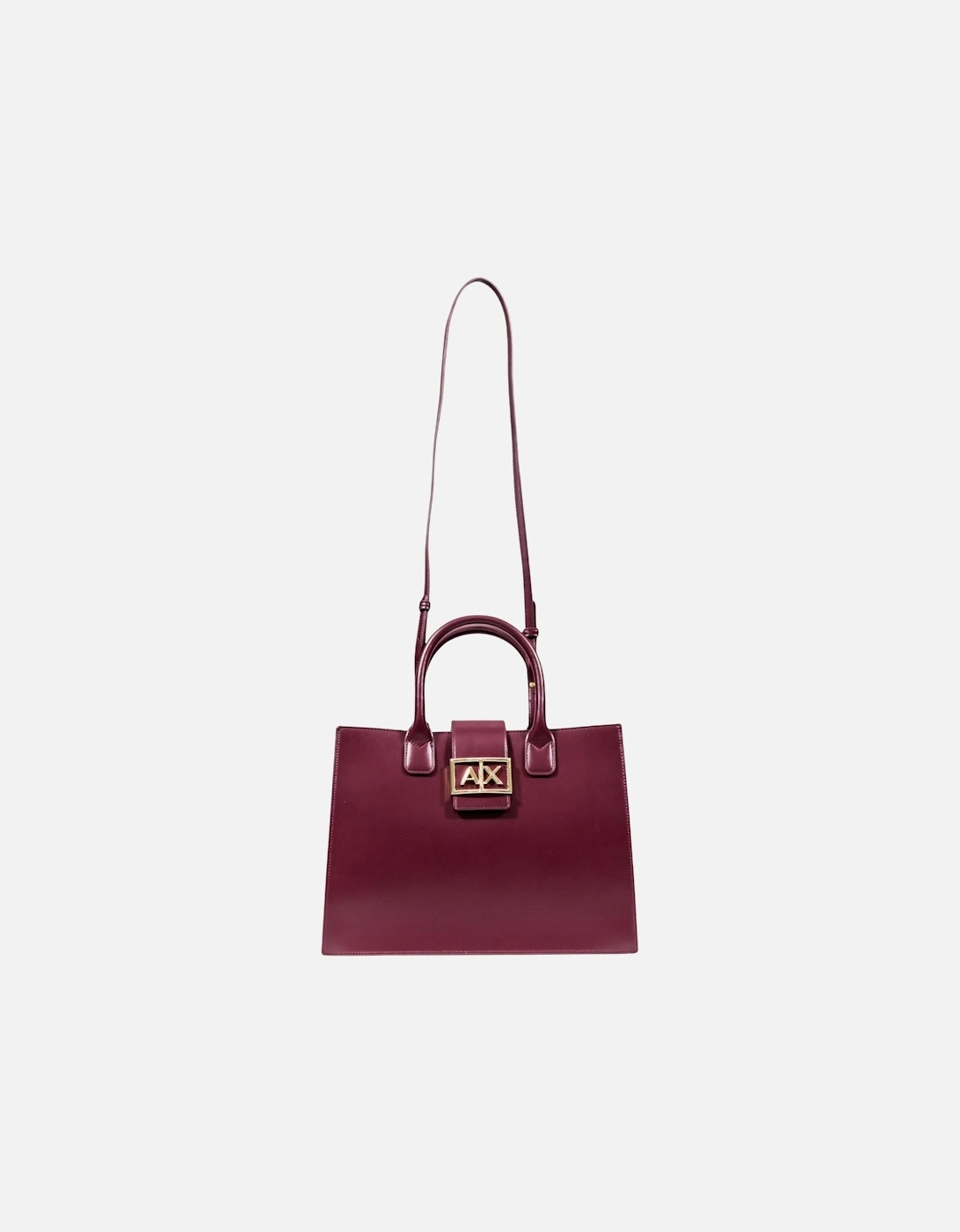 Armani Exchange Women's Red Handbag With Shoulder Strap And Inside Pockets - Bordeaux Bags - Size: One Size