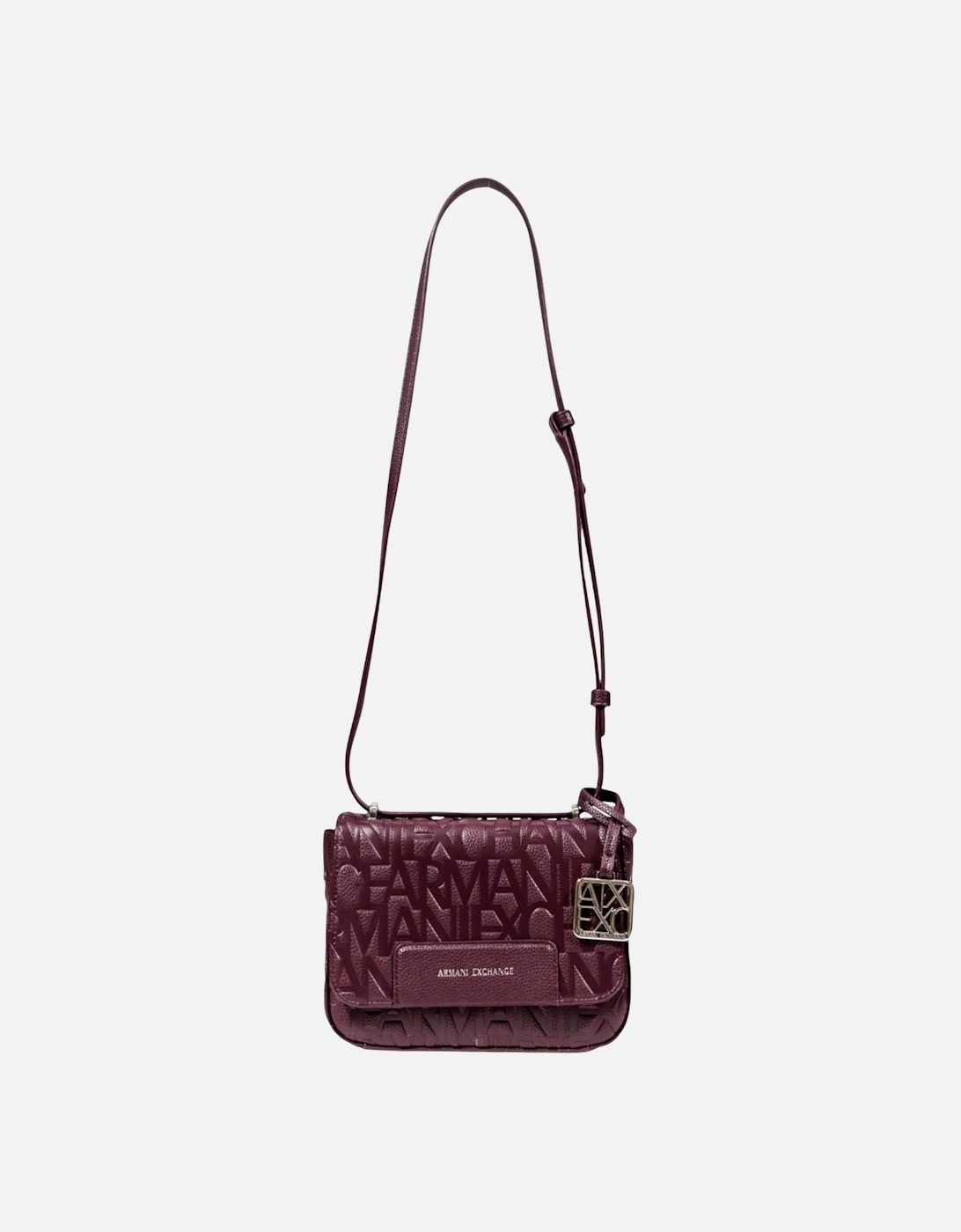 Shoulder Bag with Automatic Button Fastening Women - Bordeaux, 4 of 3