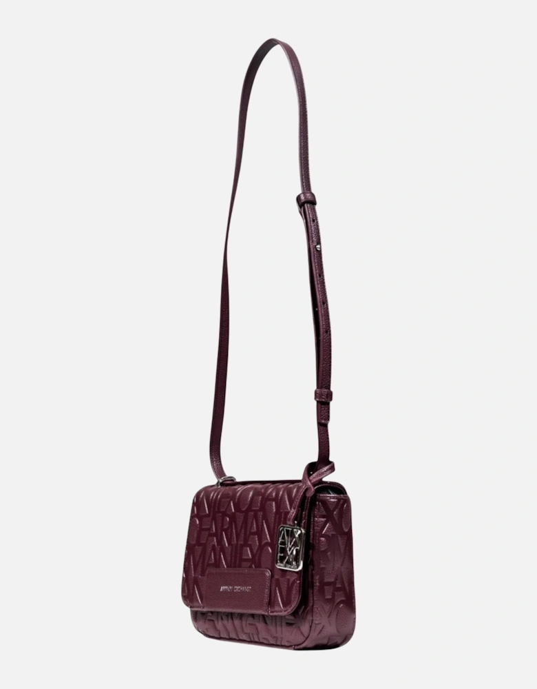 Shoulder Bag with Automatic Button Fastening Women - Bordeaux