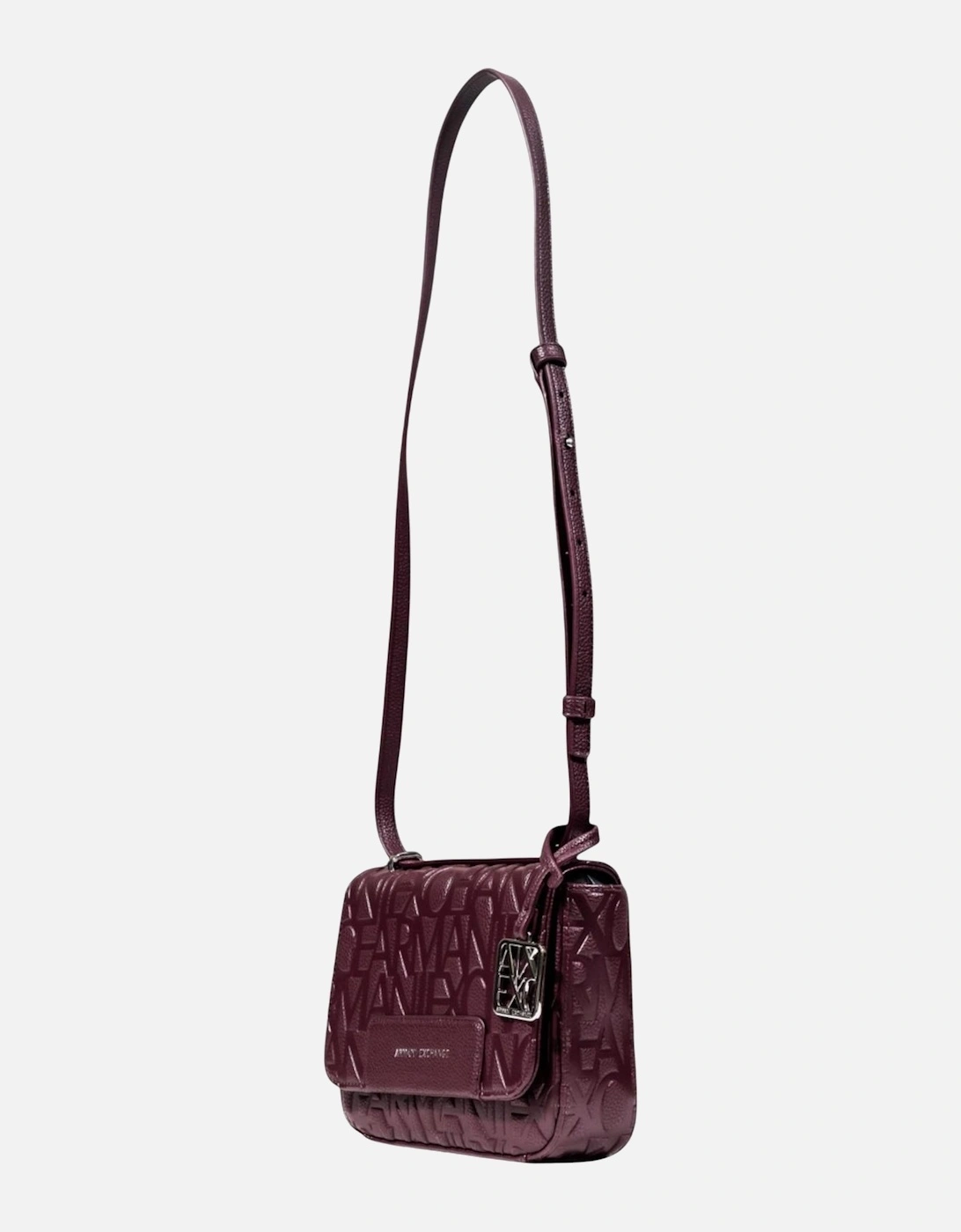 Shoulder Bag with Automatic Button Fastening Women - Bordeaux