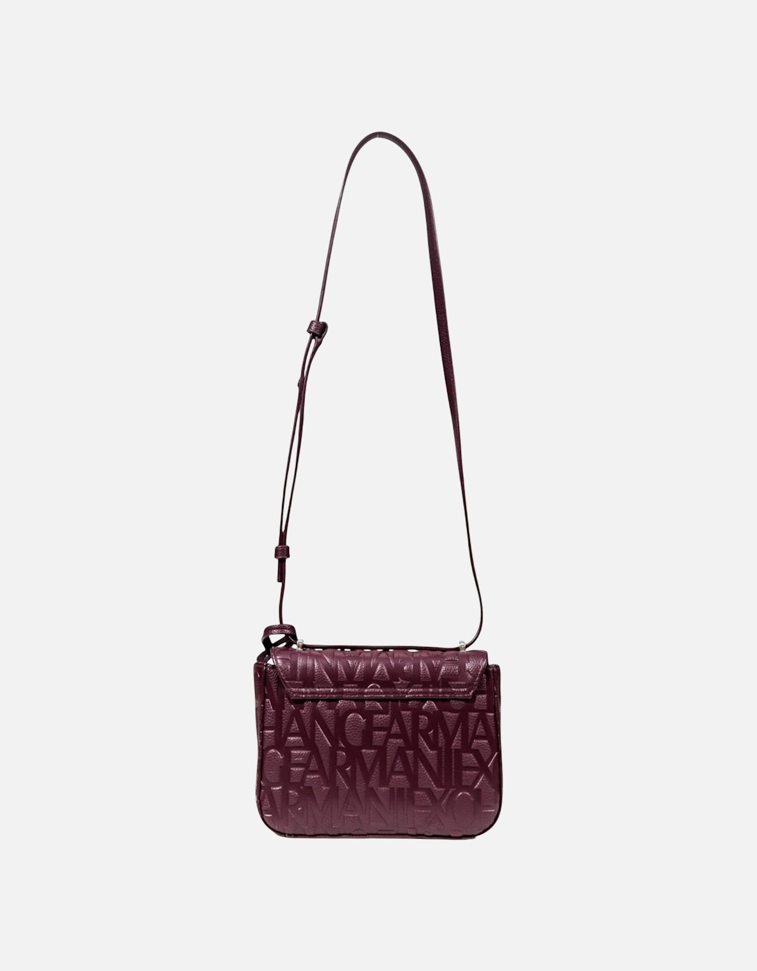 Shoulder Bag with Automatic Button Fastening Women - Bordeaux
