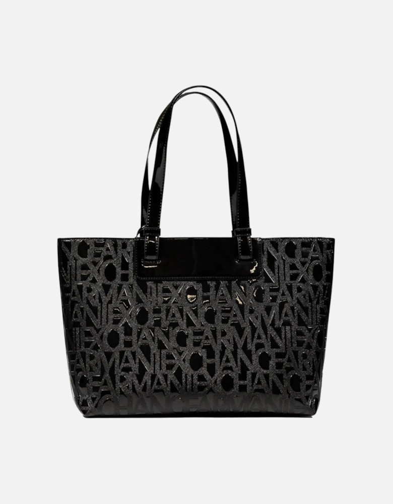 Printed Handbag with Inside Pockets Women - Black Bags
