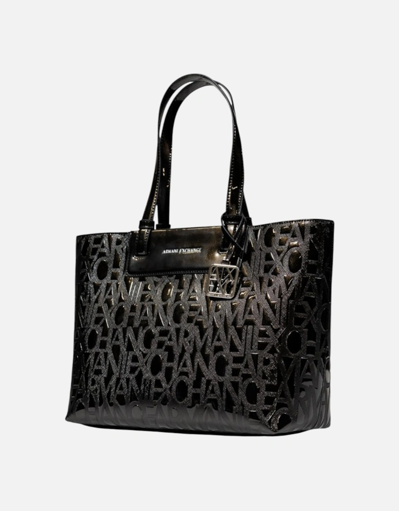 Printed Handbag with Inside Pockets Women - Black Bags