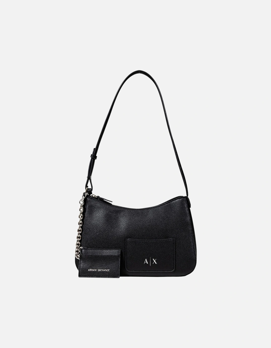 Armani Exchange Women's Black Printed Handbag With Inside Pockets - Bags - Size: One Size