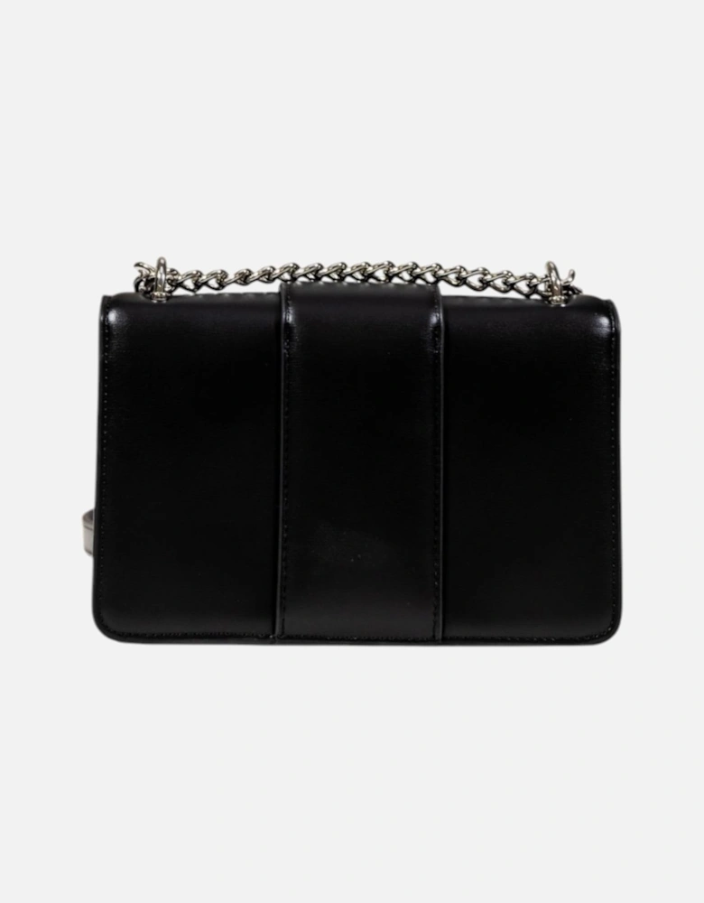 Clip-Fastened Shoulder Bag with Inside Pockets Women - Black