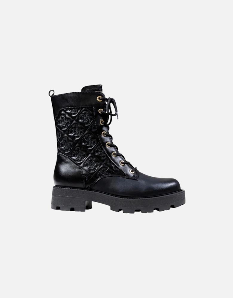 Zip Fastening Polyurethane Boots Women - Black
