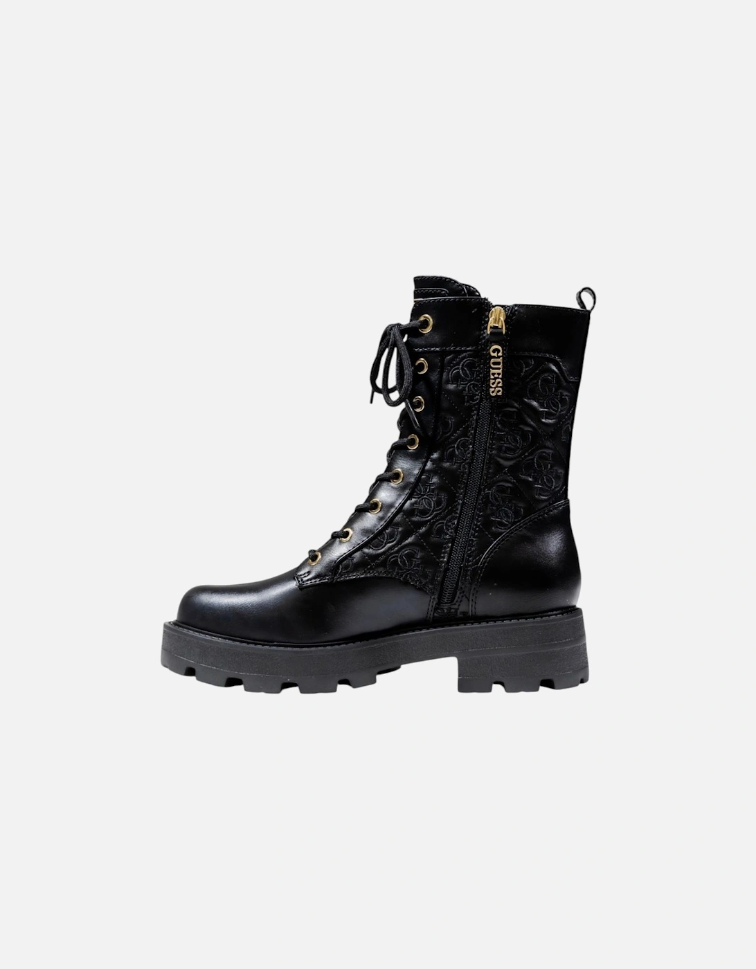 Zip Fastening Polyurethane Boots Women - Black