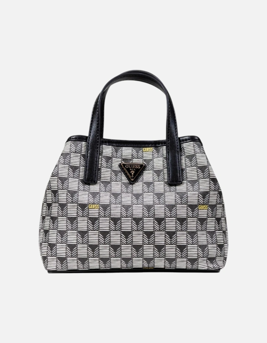 Printed Handbag with Button Fastening Women - Black Bags, 4 of 3