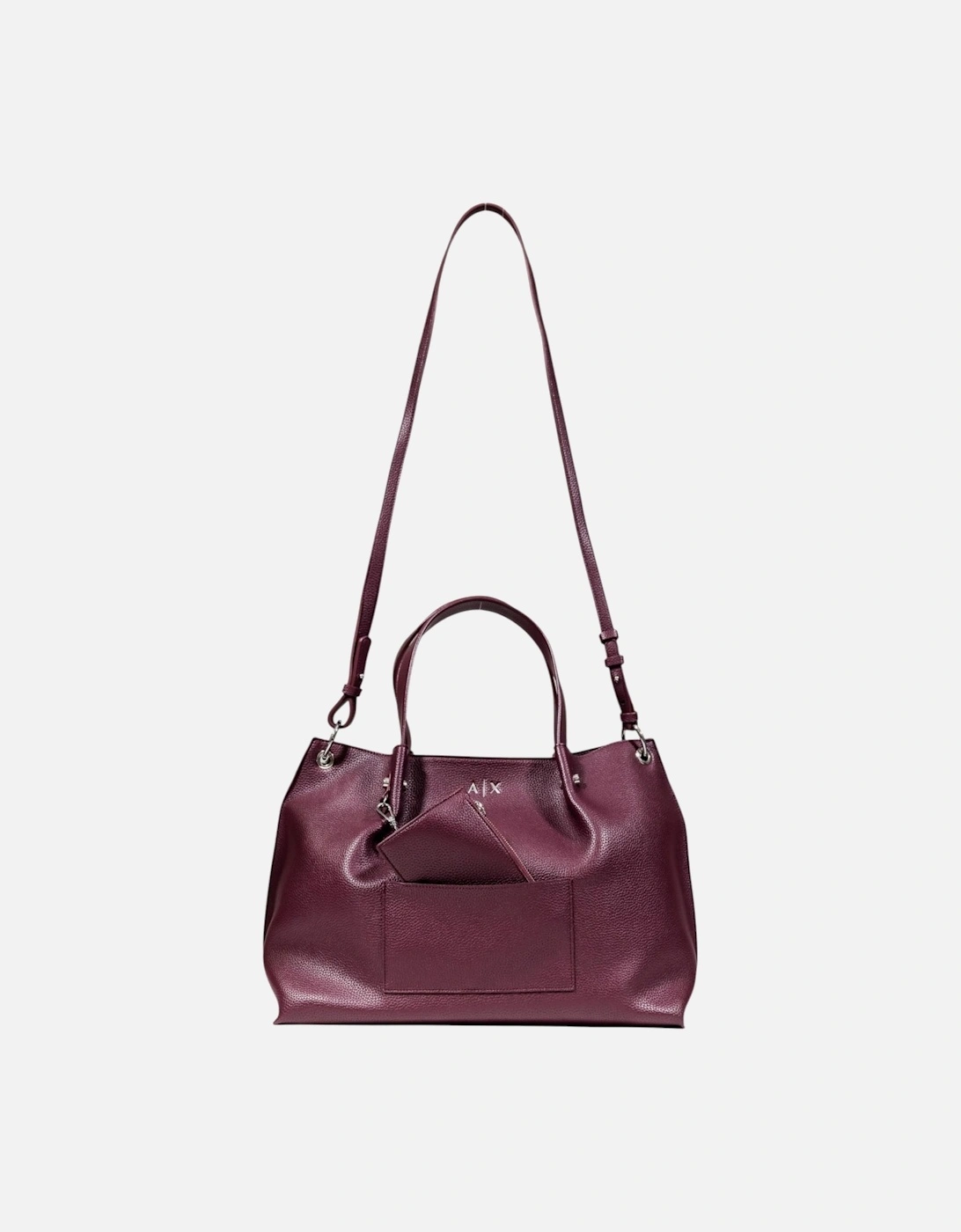 Armani Exchange Women's Red Handbag With Shoulder Strap And Inside Pockets - Bordeaux Bags - Size: One Size