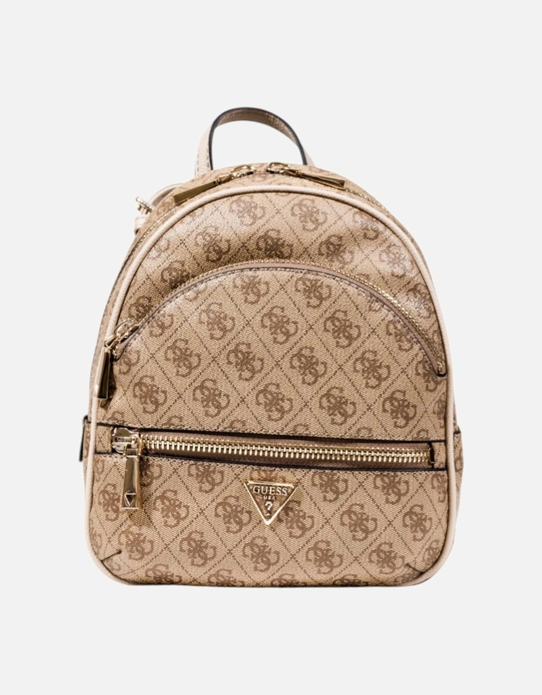 Printed Rucksack with Zip and Multiple Pockets Women - Beige Bags, 4 of 3