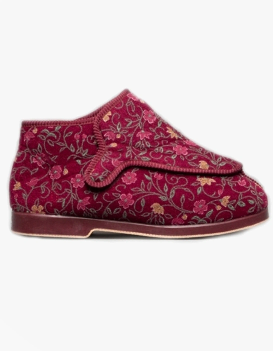 RHONA Womens Boot Slippers Wine, 6 of 5
