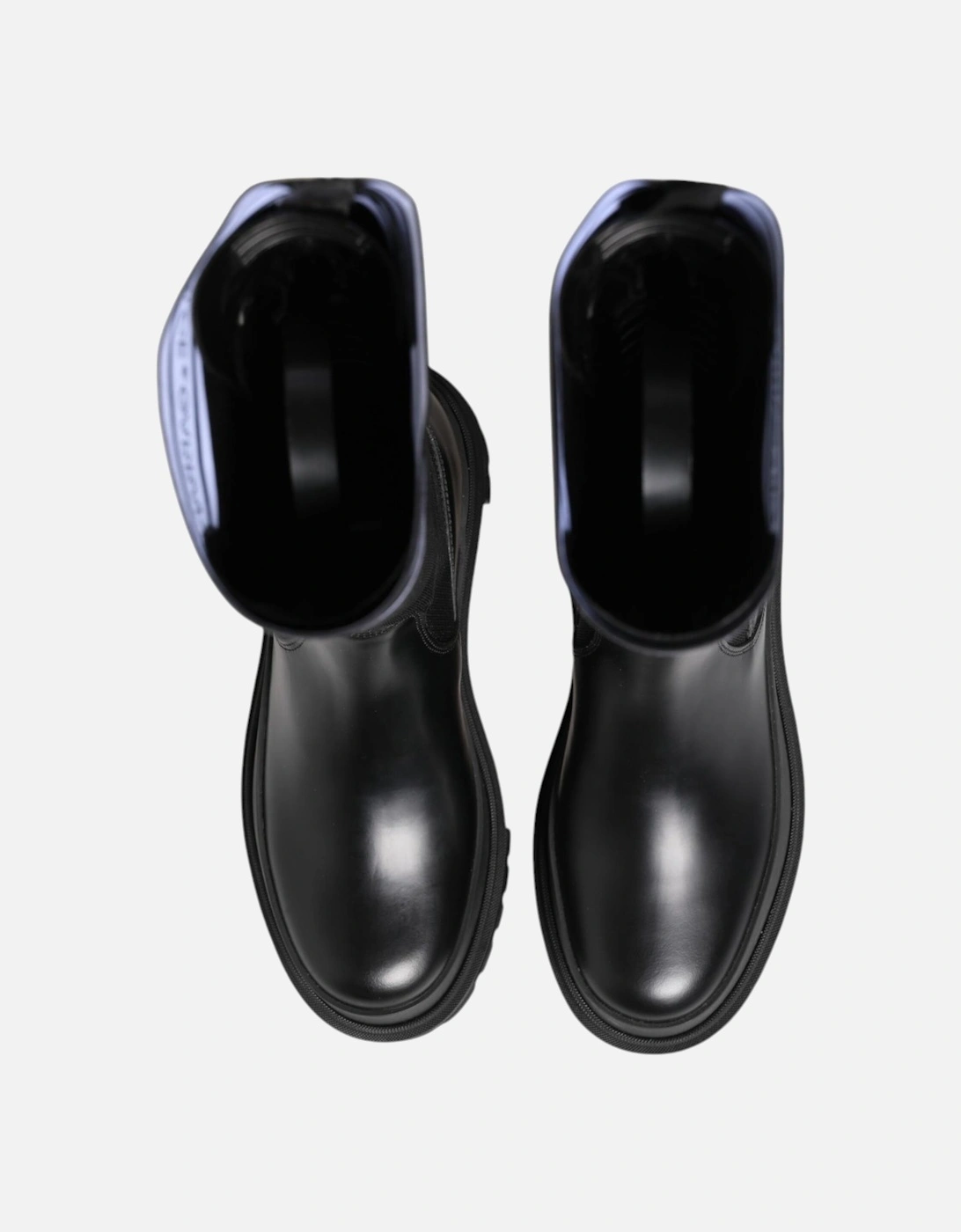 High-Top Sock Boots with Logo Details Women - Black And White