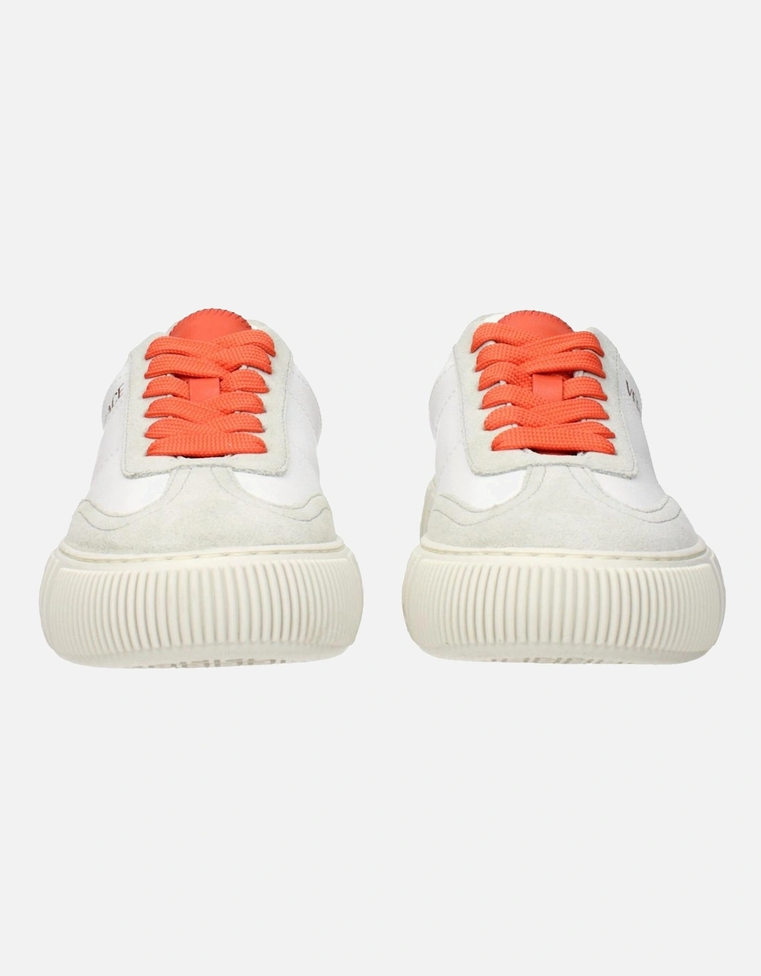 Leather Sneakers with Side Logo Women - White