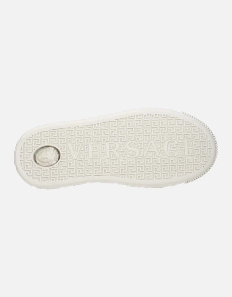Leather Sneakers with Side Logo Women - White