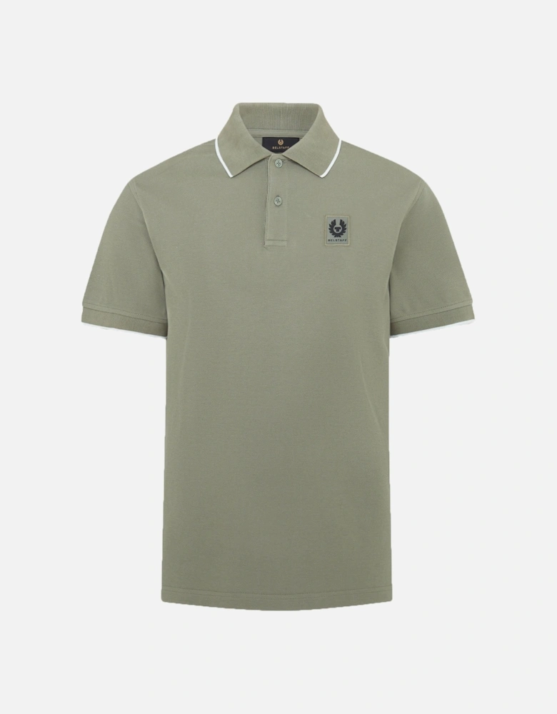 Tipped Polo Shirt Sage Green