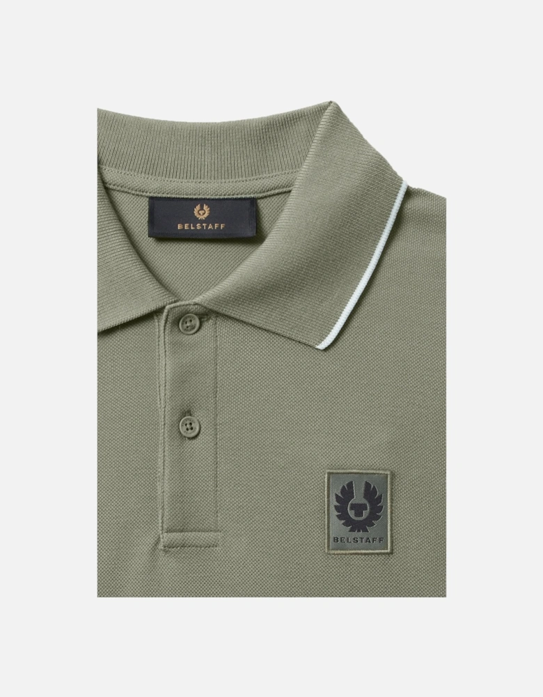 Tipped Polo Shirt Sage Green