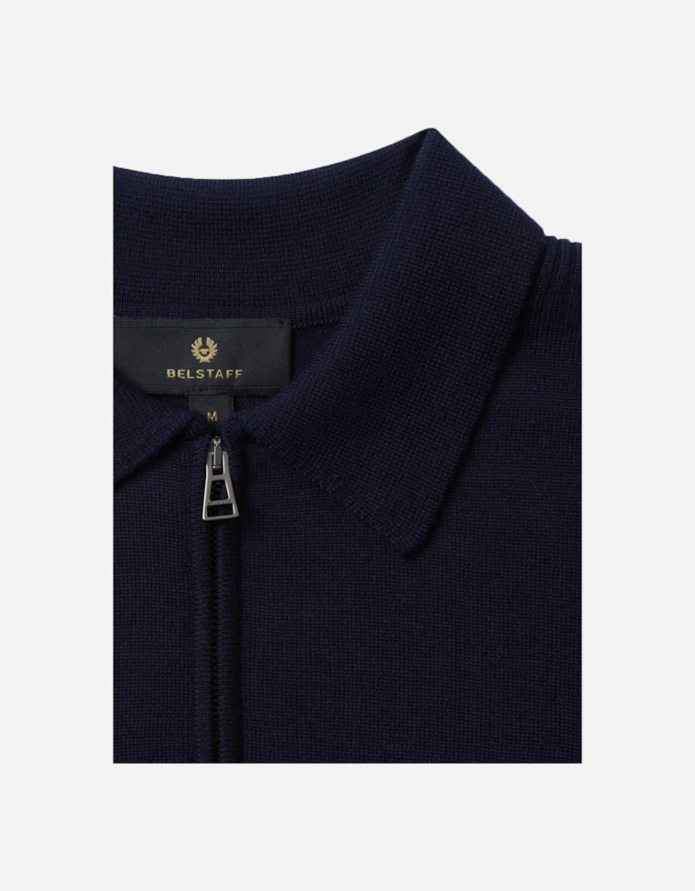 Kyle Knitted Polo Polo Shirt Dark Ink