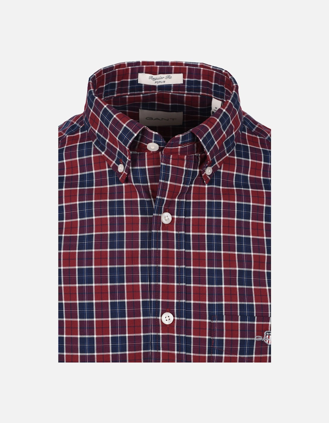 Reg Classic Poplin Check Shirt Plumped Red