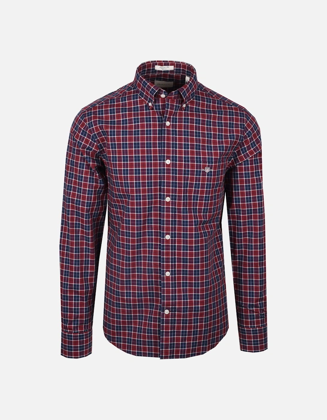 Reg Classic Poplin Check Shirt Plumped Red, 5 of 4